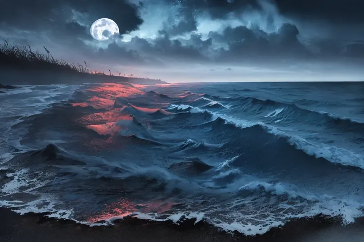 ((dark, dark atmosphere:1.4)), (masterpiece, best quality), (((scenery))), (((no humans:1.4))), dark fantasy, 16th century,

(fishing village on the shore:1.2), (wind, overcast, dark clouds:1.3), (sea below, waves, foam:1.2), (moonlight,at night:1.4), (motion blur),

wide angle, dramatic, 16k wallpaper, anime screencap, (absurdres, highly detailed, intricate high detail:1.4), depth of field, atmospheric perspective,