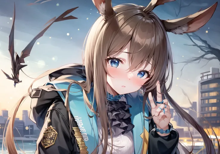 ((masterpiece,best quality)),1girl,ruins,nose blush,(panorama:1.3,bokeh:1.3), <lora:arknightsAMIYA_v20:1>