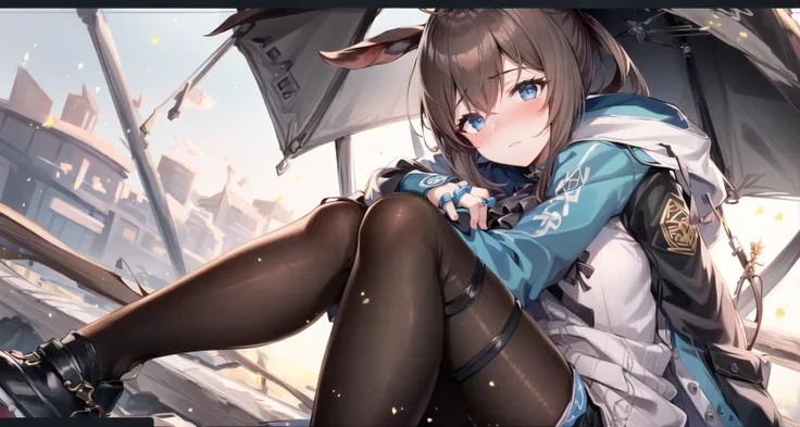((masterpiece,best quality)),1girl,ruins,nose blush,(panorama:1.3,bokeh:1.3), <lora:arknightsAMIYA_v20:1>