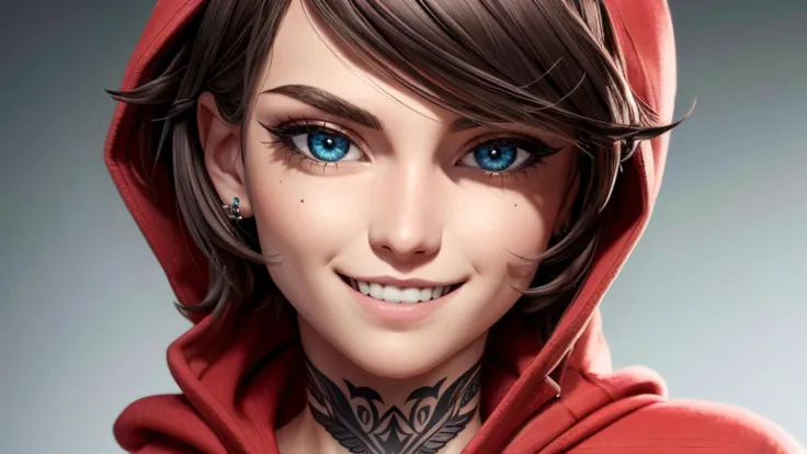 ((best quality)), ((masterpiece)), high detail, 3DMM, extremely detailed, octane render,8k, UHD, hdr, highly detailed, tattoored girl, hoodie, smirk smile, dynamic pose, portrait,  <lora:add_detail:0.7>   <lora:epi_noiseoffset2:1>  <lora:3DMM_V10:0.4>