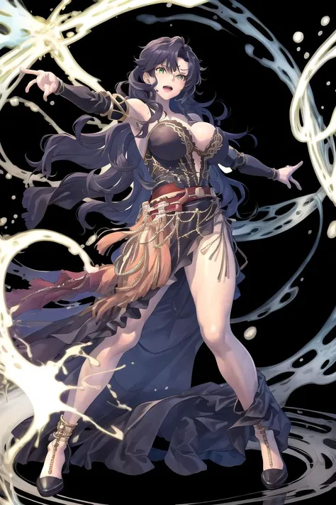 masterpiece, best quality, absurdres, <lora:FEH_Concept_v2:1>, black background, simple background,
1girl, solo, standing, full body, center opening, huge breasts, outstretched arms,
<lora:Sonia_FE-10:0.8>, sonia fe,