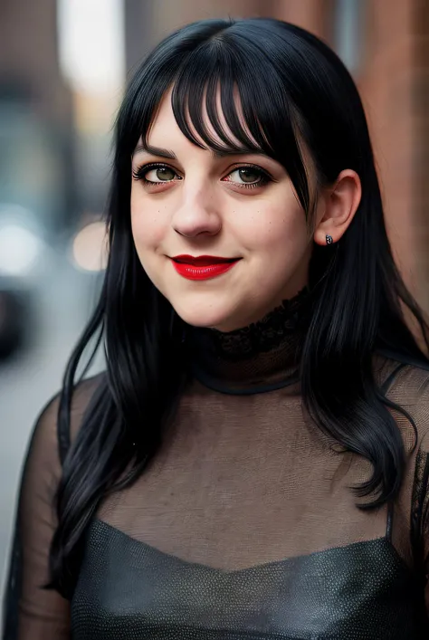 best quality raw photography of (Jan1n4R4m1r3z01:0.99), wearing a (turtle neck:1.1), (smiling:1.1), (dark eyeliner:1.4),(red lips:1.1), RAW candid cinema, 16mm, color graded portra 400 film, remarkable color, ultra realistic, textured skin, remarkable detailed pupils, realistic dull skin noise, visible skin detail, skin fuzz, dry skin, shot with cinematic camera, detailed skin texture, (blush:0.5), (goosebumps:0.5), subsurface scattering