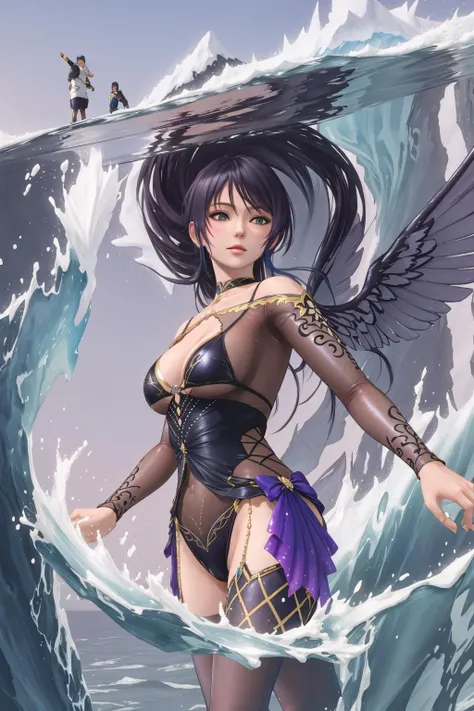 masterpiece, best quality, shandy, iceberg, water wave, ice wings, <lora:shandy-000018:0.6>