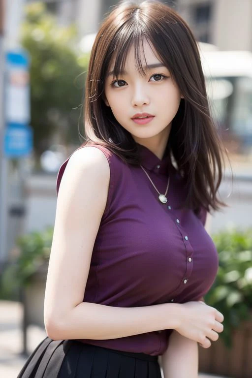 (RAW photo:1.2), (photorealistic:1.4),(masterpiece:1.3),near shot,(best quality:1.4), dreamlike, (detailed eyes),(detailed facial features), (detailed clothes features), skin tight, (shiny skin),(slender girl), 1girl, ((detailed body)),(beautiful body),1girl,in the background is a small stream, wearing thin light purple shirt, revealing clothes, (wet), rainny,tight skin tone, sweat all over, portrait style downlight,detailed, very pretty face, very beauty body, extremely detailed, highly detailed background, smooth skin, extremely high detail hair,,solo, cute, innocent, smlie, <lora:VirtualGirl-Aim:0.3>,VirtualGirl-Aim, (((big breasts))), bangs, straight hair, long hair, black hair, black eyes, crystal pendant, ,hip skirt,high-heeled shoes,<lora:cuteGirlMix4_v10:0.5> krface1,(shy expression), ((look at viewer)),
