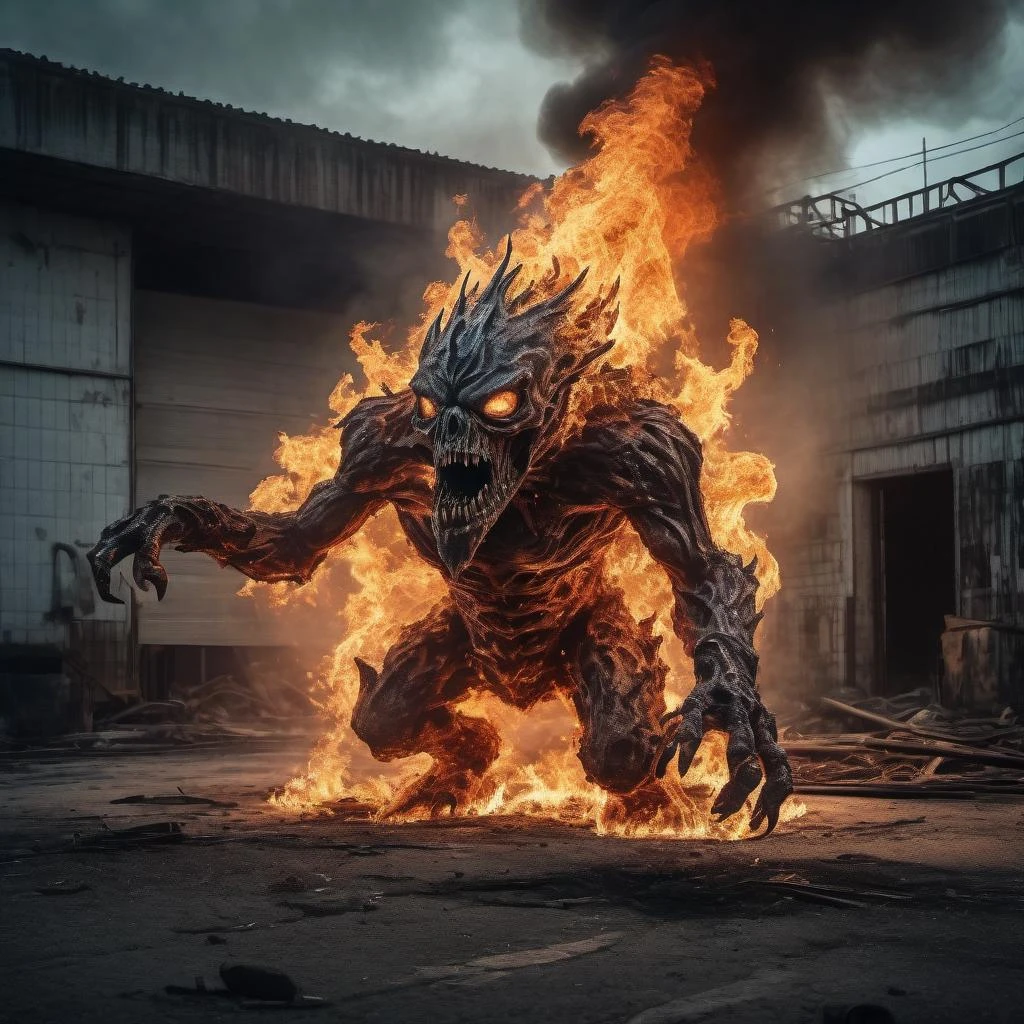 dramatic action shot, highly detailed photo of (a ghastly creature fire elemental:1.3) (hovering off ground:1.3), (floating:1.2), burning up an abandoned warehouse
hyperdetailed photorealistic, cinematic photography, edge lighting, Nikon 70d, HDR, chromatic aberration, volumetrics dtx