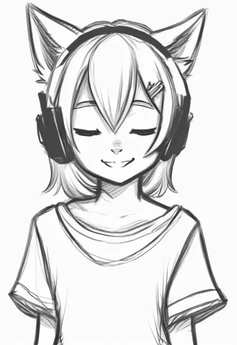 cat ears,chibi,portrait,aogami,1girl,closed eyes,smile,front teeth,( pencil\(medium\):1.4),lineart,monochrome,furry,sketch,drawing on paper\(medium\),drawing,rough sketch,charcoal,, <lora:aogami_v23:0.5>