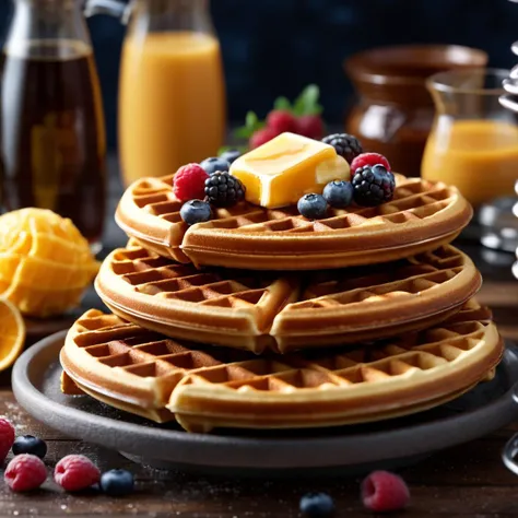 professional 3d model RAW photo,waffles,<lora:foodphoto:0.8>,foodphoto,dslr,soft lighting,high quality,film grain,Fujifilm XT,
bokeh,macro,food,hd,best quality,4k, . octane render, highly detailed, volumetric, dramatic lighting