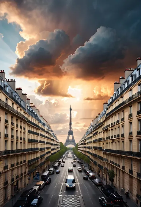 NSFW, art by Eleanor Vere Boyle and Andreas Untersberger, hantu ulat sutera adaptive and halcyon atmosphere with dispersion, refined details, the Paris City, cloud, (center composition, symmetry:0.1), style by nty <lora:TWbabeXL01:0.6>