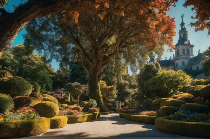 long shot scenic professional photograph style Pan's Labyrinth,The Afternoon of a Faun,horror| vibrant| sharp focus| massive scale| highly detailed| unreal engine| 8k uhd| raytracing| ((by Guillermo del Toro)),by Stefan Gesell, perfect viewpoint, highly detailed, wide-angle lens, hyper realistic, with dramatic sky, polarizing filter, natural lighting, vivid colors, everything in sharp focus, HDR, UHD, 64K