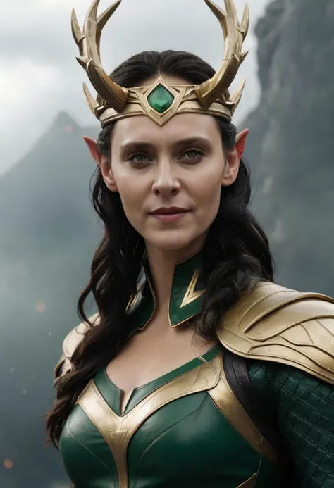 loki,female,marvel,norse mythology,crown,photo,amazing details,skin details,(also æ±å) pore,asgard,