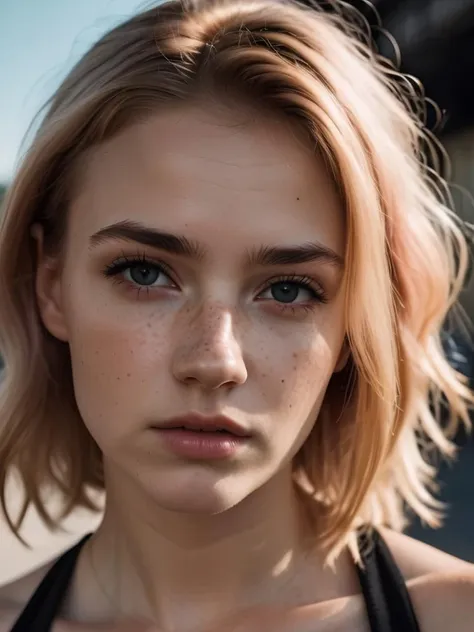 photo of beautiful age 18 girl, pastel hair, freckles sexy, beautiful, close up, young, dslr, 8k, 4k, ultrarealistic, realistic, natural skin, textured skin