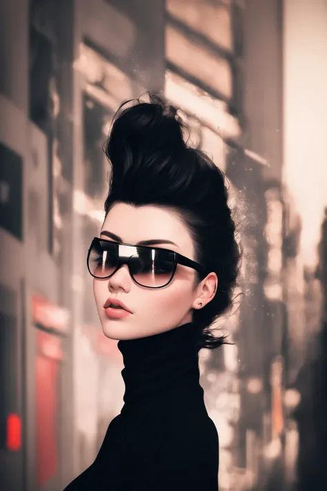stunning intricate full color portrait, wearing a black turtleneck, epic character composition, by ilya kuvshinov, alessio albi, nina masic, sharp focus, natural lighting, subsurface scattering, f2, 35mm, film grain
