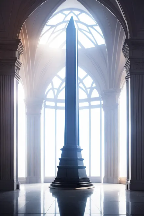 Obelisk, indoors, <lora:FuturisticScape-V3:1>