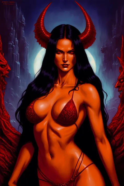 demon woman, art by gerald brom