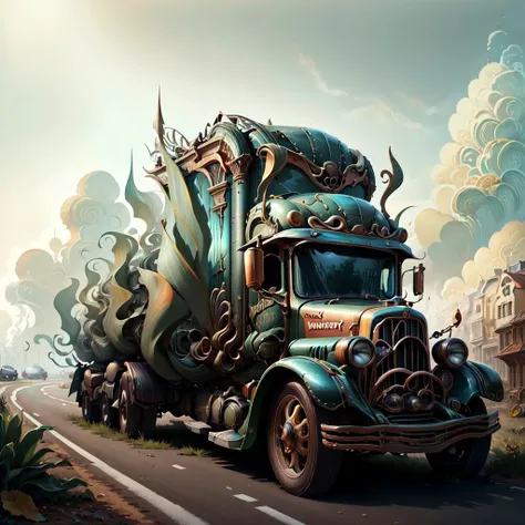 Wantz monster design,intriguing,High color saturation,swirles,Hyper-realistic, Ultra-detailed,Ultra-stereoscopic,MuCoi,Drip style - paint - 1900,tentaculata,round eye,Digital art by Ray Caesar and Hannah Hch and Stephen Burrows, A beautiful young woman in action pose, centered in frame, Wide shot, Lively breasts, Mask, Pop surrealism, neo-dada, Spectacular, spectacle, Masterpiece, Private collection, Featured collections, behans, a 3D render, Cracked clay, Gothic, Bright colors, Supersaturation, Depth, spirals, fibonacci sequence, shells, Flowers, gear wheel, tunnel, surreal environment, Fractal geometry, game assets, City scene, Modern makeup, Long eyelashes, Rain drops, Chiffon dress, Rococo, bangle, Punk rock, Subversive art, Dirty, Dirt, Skiff, Mid-cut jeans, Specular highlights, Pondering, ambient occlusion render, Detailed, Parade Square, ((isoline)), armature, Detailed, elaborate, complex, Desert, Mountains, Cart, The Car, Stormy sky, Moonlight