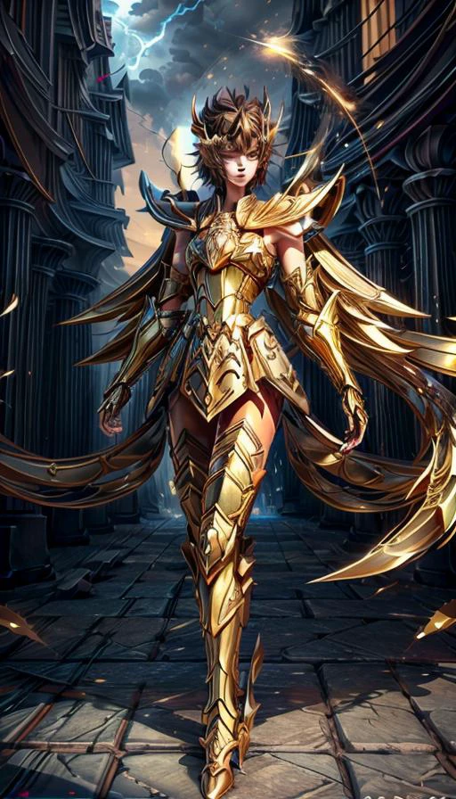 masterpiece, beautiful lighting, RAW photo, realistic, 8k uhd, ultra detailed 8k cg, detailed skin, shiny skin, accurate fingers, beautiful woman, huge breasts, mature female, perfect female body, perfect face, beautiful face, perfect female body, narrow waist, highres, absurdres, game cg, masterpiece, huge filesize, extremely detailed cg unity 8k wallpaper, (photorealistic:1.4), high detail, film grain, caustics, best quality, 8k, 4k,perspective,illustration,
(intricate details:1.2), (dynamic angle), shiny skin, oiled skin, smooth soft skin, wet skin, black eyelashes, by Karol Back and Alayna Lemmer and Greg Rutkowski, Lightpainting, particles, astral, (Unreal Engine 5.1), (vivid colors),
high contrast and dynamic pose, movement, wet, energy, smoke, mist, wind, energy from hands, intricate suit, eye-catching special effects, like energy blasts or lightning bolts, in the style of Ross Tran, professional photoshoot, action shot,Lace lace socks,
<lora:add_detail:1.5>
<lora:SagittariusArmor:0.7> SagittariusArmor,armor,golden armor,
<lora:Warrior Princesses_war_glamv1.1:0.6> War_Glam,wearing War_Glam,
<lora:ArtNouveauAI:0.3> ArtNouveauAI,
<lora:A-Mecha-REN:0.6>mecha musume,mechanical parts,