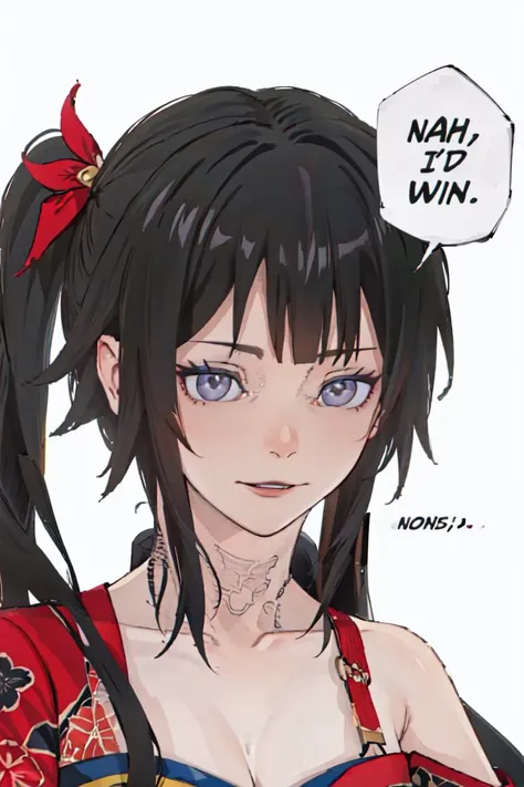 (masterpiece, best quality:1.2), monochrome, greyscale,
<lora:concept_nahidwin:1.0>, nahidwin, speech bubble, english text, close-up,
<lora:Char-HonkaiSR-Sparkle-V1:0.7>,sparkle \(honkai: star rail\), twintails, long hair, hair ornament, mask on head, black hair, kimono,<lora:ButtCrack:1.0><lora:ButtCrack:1.0>