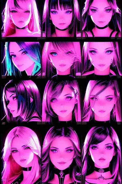 savmixv_6:2 (masterpiece) (insanely detailed) higly detailed. A illustration picture of a sexy girl, 1girl, nude, nudity, neon lights, holographic effects, various SFX, various VSF, eyes restoration, ((((various facial expressions))) sexy nsfw poses