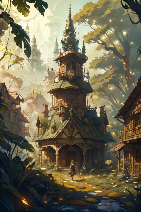 Best quality, masterpiece, Explorer in the jungle, Trending on Artstation, award winning,    <lora:MusketPunkAI:0.6>, style-sylvamagic