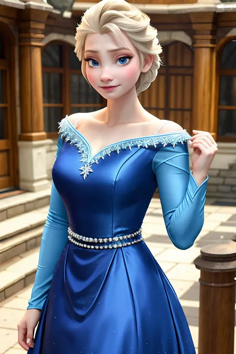 <lora:Elsa_v1:0.7> elsa, sparkling blue dress, upper body