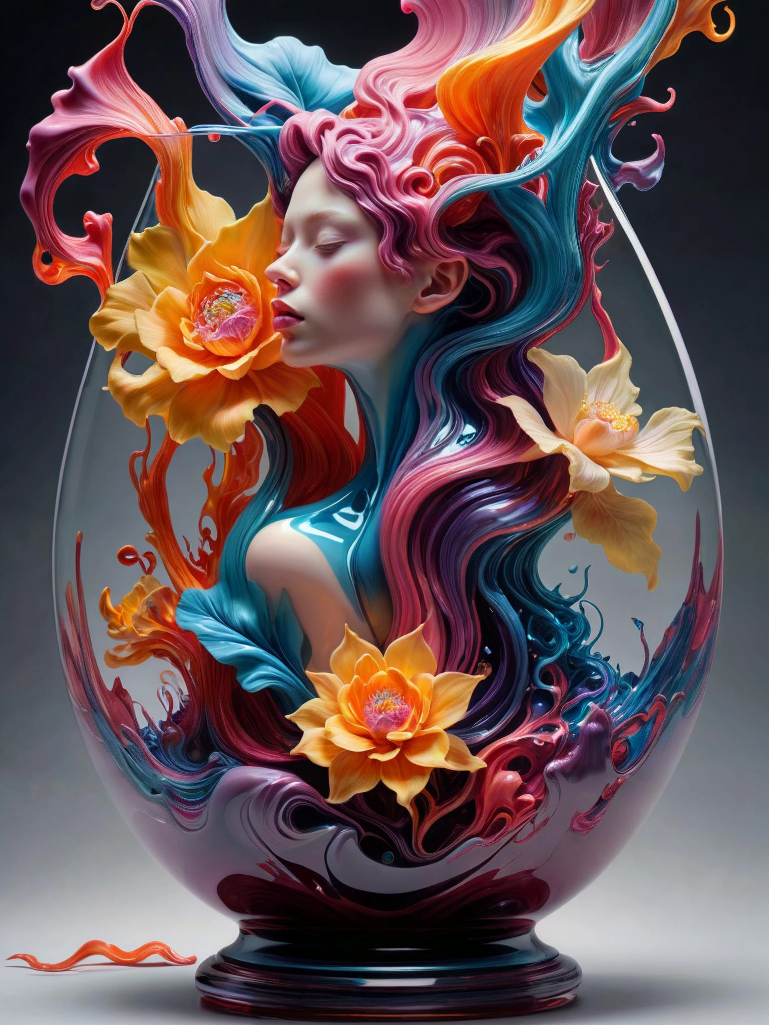 photograph, photorealistic, ultra-realistic, intricately detailed,
Formed from an emulsion of transparent colorful glass.
Feminine.
3d,
surreal harmony, linquivera, liiv1
<lora:Surreal Harmony:1>
<lora:linquivera:1>