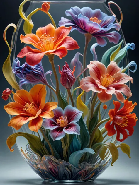 photograph, photorealistic, ultra-realistic, intricately detailed,

Flowers formed from an emulsion of transparent colorful glass.


3d,

surreal harmony, linquivera, liiv1

<lora:Surreal Harmony:1>
<lora:linquivera:1>

