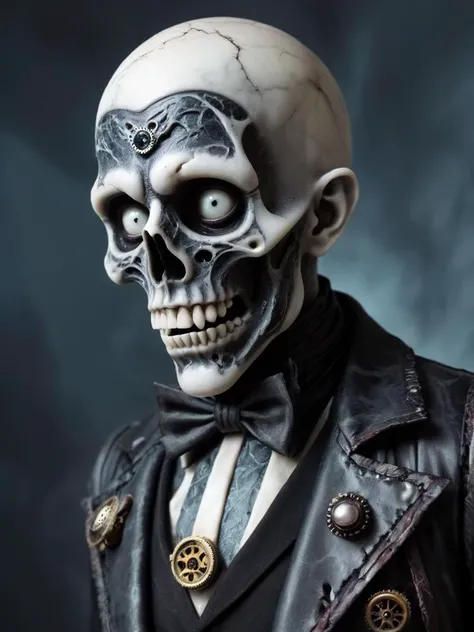 award winning photograph of a ghoul with ragged breath made of ObsidianMarble in wonderland, magical, whimsical, fantasy art concept, steampunk, intricate details, best quality, masterpiece, ultra shartp, hyper realistic, realism <lora:ObsidianMarble:0.8>