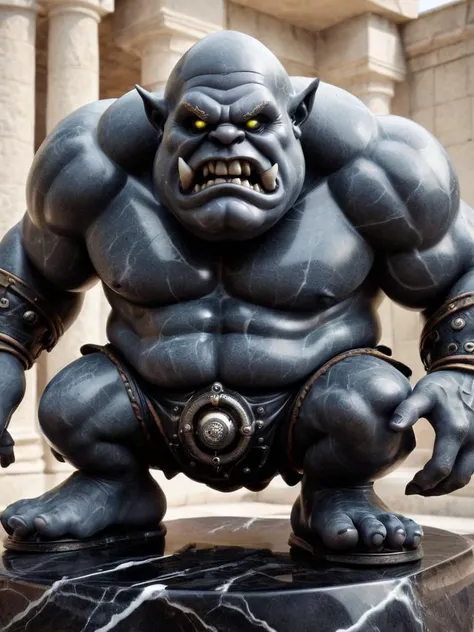 award winning photograph of a ogre with terrible strength made of ObsidianMarble in wonderland, magical, whimsical, fantasy art concept, steampunk, intricate details, best quality, masterpiece, ultra shartp, hyper realistic, realism <lora:ObsidianMarble:0.8>
