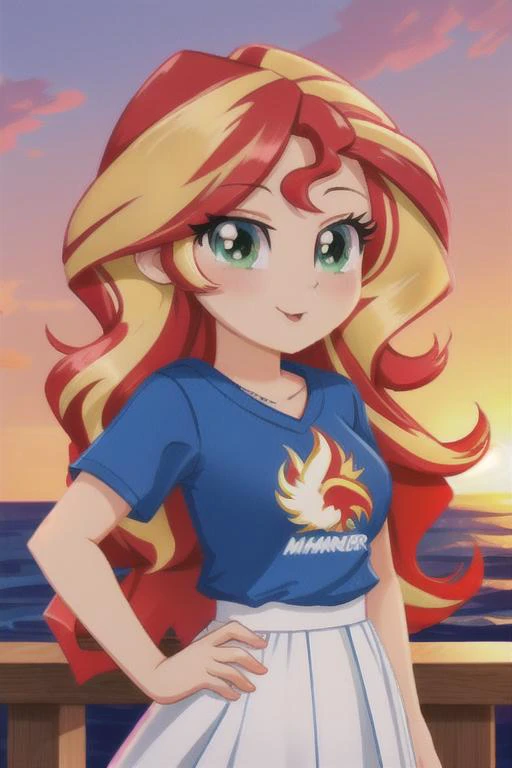 <lora:mlp_sunsetshimmer-10:.7> "mlpshimmer, multicolored hair, red hair, blonde hair, Sunset Shimmer"