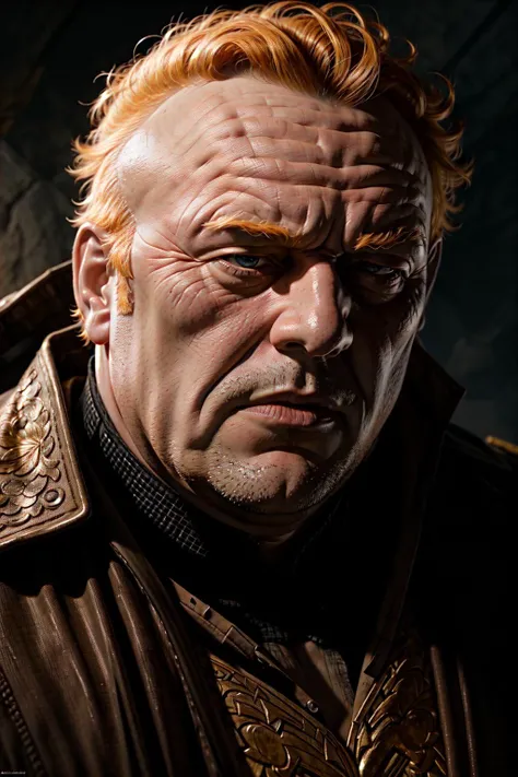 "digital portrait of baron harkonnen by cedric peyravernay. amazing details, dramatic lighting. stylized. trending on artstation. "