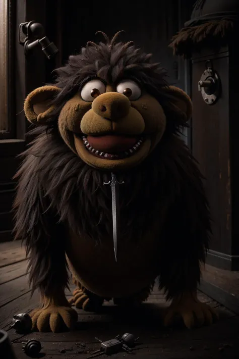 muppet horrifying grimdark gritty evil cute funny photorealistic 8 k sharp moody cockroach