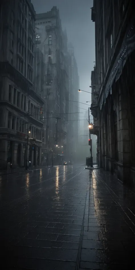 <lora:PacificNorthwest:1>PacificNorthwest, gotham city, misty, depth of field, haze, halation, Photorealistic, Hyperrealistic, Hyperdetailed, gloom, rain
