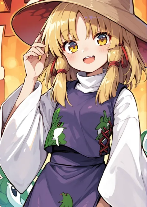 anime girl in a witch costume with a hat and a green dragon