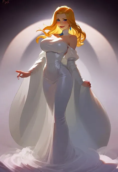 score_9, score_8_up, score_8, score_7_up,
BREAK 1girl, (asami sato: maki oze: 0.7), (solo), (long golden blonde hair),
BREAK long blue flowy dress, diaphanous,
BREAK standing, full body, facing viewer, eyes open, smiling, hand outstretched toward viewer,
BREAK
BREAK easynegative, Expressiveh, ,