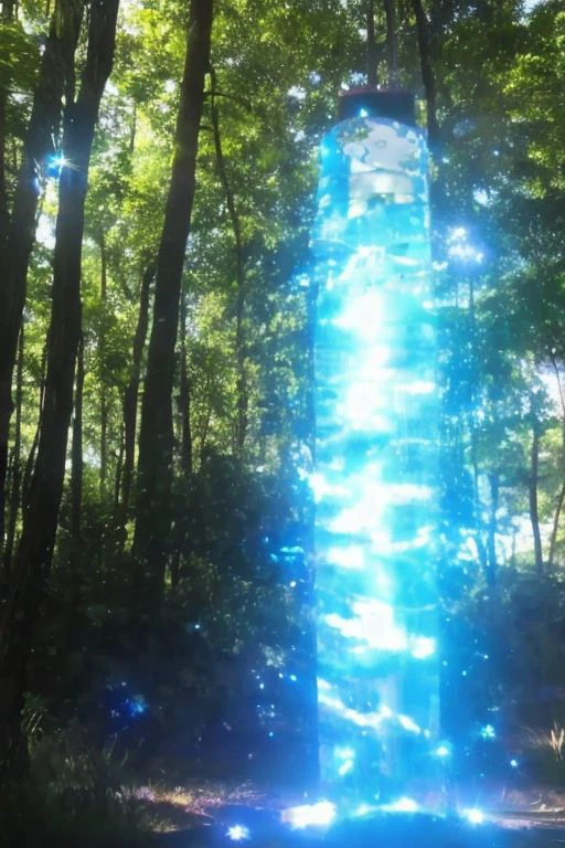 1girl, beautiful woman, perfect breasts, she is Camping near Rocky River, glass, sunlit, weak light and shadow, she is wearing (blue see-through dress), glitter, glow, golden-rate, transparent see-through dress, blue see-through dress, close up, sunlit, weak light and shadow under tree canopy