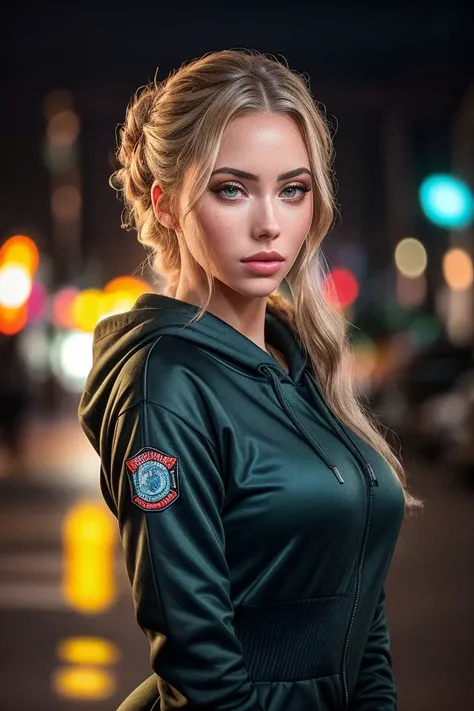 detailed movie poster of (3vam3nta:0.99), closeup portrait, perfect blonde hair, hair upsweep updo, posing, (modern photo, hoodie), Century Camera Co. Studio, 160mm f/8, 1/10s, ISO 25, ((tintype)), (analog, film, film grain:1.3), ((on an illuminated street, night, gritty)), 80s, ((detailed eyes)), (colorful), ((pervpulp512:1.2)), ((poster, 80s movie poster:1.1)), (credits), (movie title)