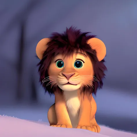 dreamworks artstyle, baby lion