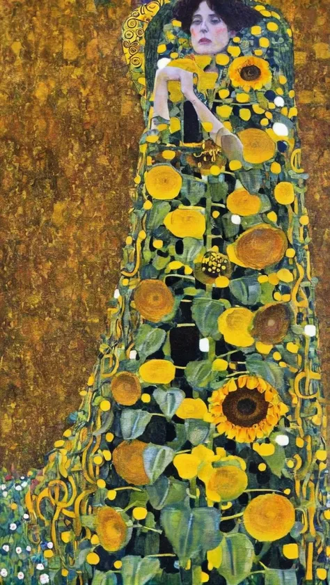 <lora:kl1m:1>kl1m snfl in the style of gustav klimt