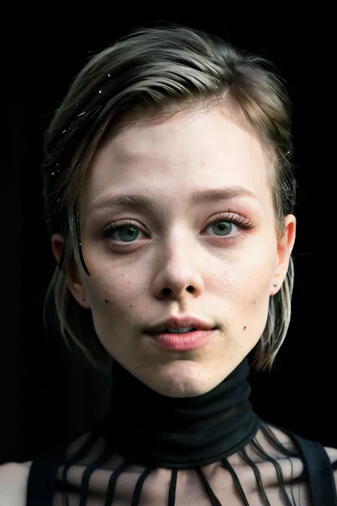 A stunning intricate full color portrait of ivannaSak1 , wearing a black turtleneck, epic character composition, by ilya kuvshinov, alessio albi, nina masic, sharp focus, natural lighting, subsurface scattering, f2, 35mm