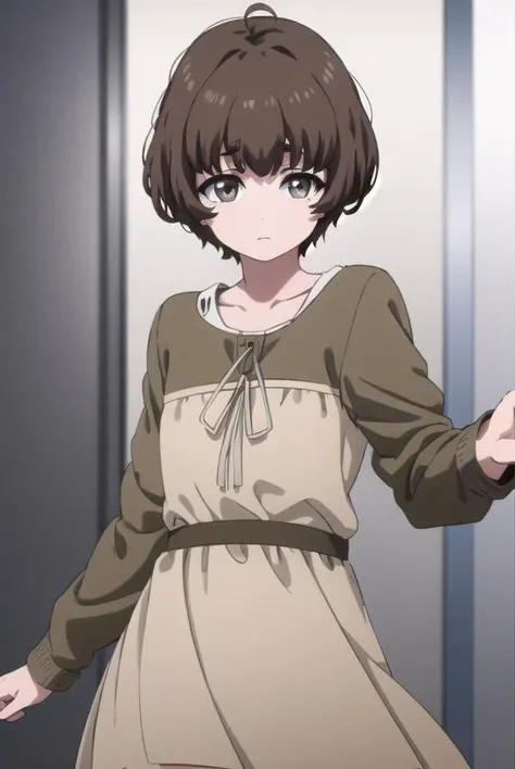 aikunogi, <lora:ai kunogi s1-lora-nochekaiser:1>,
ai kunogi, short hair, bangs, brown hair, (brown eyes:1.5), 
BREAK long sleeves, dress,
BREAK indoors, office,
BREAK looking at viewer, (cowboy shot:1.5), dynamic pose,
BREAK <lyco:GoodHands-beta2:1>, (masterpiece:1.2), best quality, high resolution, unity 8k wallpaper, (illustration:0.8), (beautiful detailed eyes:1.6), extremely detailed face, perfect lighting, extremely detailed CG, (perfect hands, perfect anatomy),