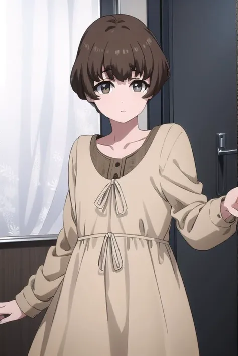aikunogi, <lora:ai kunogi s1-lora-nochekaiser:1>,
ai kunogi, short hair, bangs, brown hair, (brown eyes:1.5), 
BREAK long sleeves, dress,
BREAK indoors, office,
BREAK looking at viewer, (cowboy shot:1.5), dynamic pose,
BREAK <lyco:GoodHands-beta2:1>, (masterpiece:1.2), best quality, high resolution, unity 8k wallpaper, (illustration:0.8), (beautiful detailed eyes:1.6), extremely detailed face, perfect lighting, extremely detailed CG, (perfect hands, perfect anatomy),