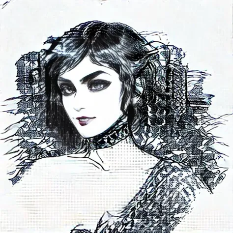 cinematic, cyberpunk, a light brown __hairstyle__ beautiful fashion model, slim face, long nose, (clear eyes), <lora:Lineart-v2.0:2.5>, monochrome, greyscale