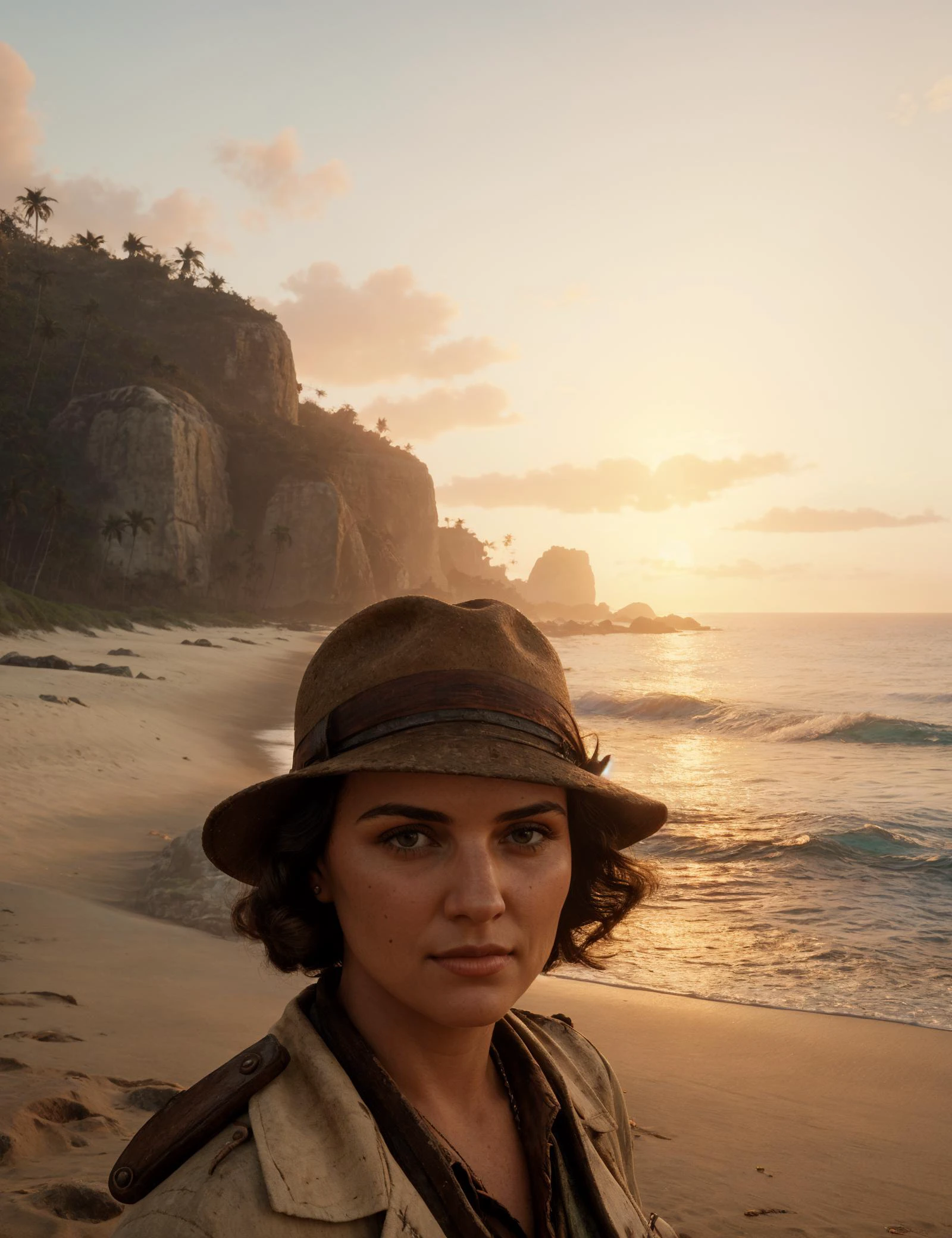 closeup portrait of a 1930s archaeologist in cav_rdrguarma, beach in the distance
sunset
kodachrome photograph with film grain
((masterpiece)), RAW photo, (photo realistic:1.2), (extremely detailed)
<lora:cav_rdrguarma:.5>