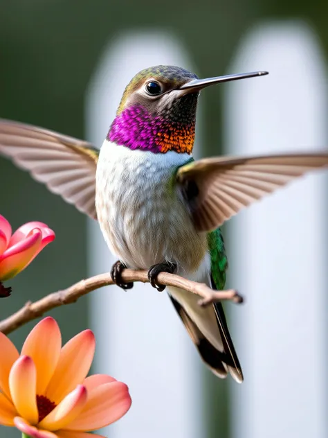 a detailed photo of a hummingbird