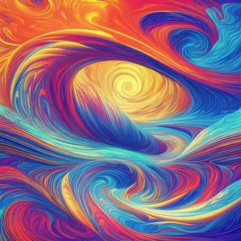 an abstract psychedelic cloud, rainbowshift, swirling winds, masterpiece, Never Ending Loop