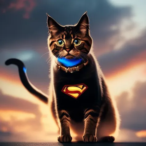 a photo of a cat as superman, Catstravaganza