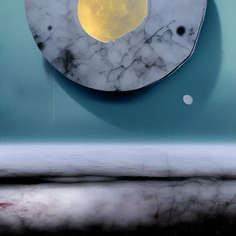 a broken picture, moons, landscape, abstract, Abstract Realities