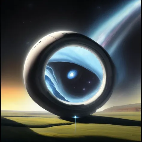 a drawing of a portal to another galaxy, detailed, masterpiece, Somewhere