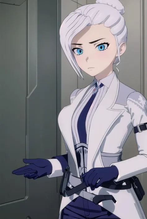 winterschnee, <lora:winterschnee-lora-nochekaiser:1>,
winter schnee, blue eyes, white hair, hair bun, single hair bun,
BREAK gloves, boots, necktie, black gloves, belt, pants, black footwear, uniform, high heels, coat, blue pants, knee boots, black necktie, high heel boots, white coat,
BREAK indoors, castle,
BREAK looking at viewer, (cowboy shot:1.5),
BREAK <lyco:GoodHands-beta2:1>, (masterpiece:1.2), best quality, high resolution, unity 8k wallpaper, (illustration:0.8), (beautiful detailed eyes:1.6), extremely detailed face, perfect lighting, extremely detailed CG, (perfect hands, perfect anatomy),