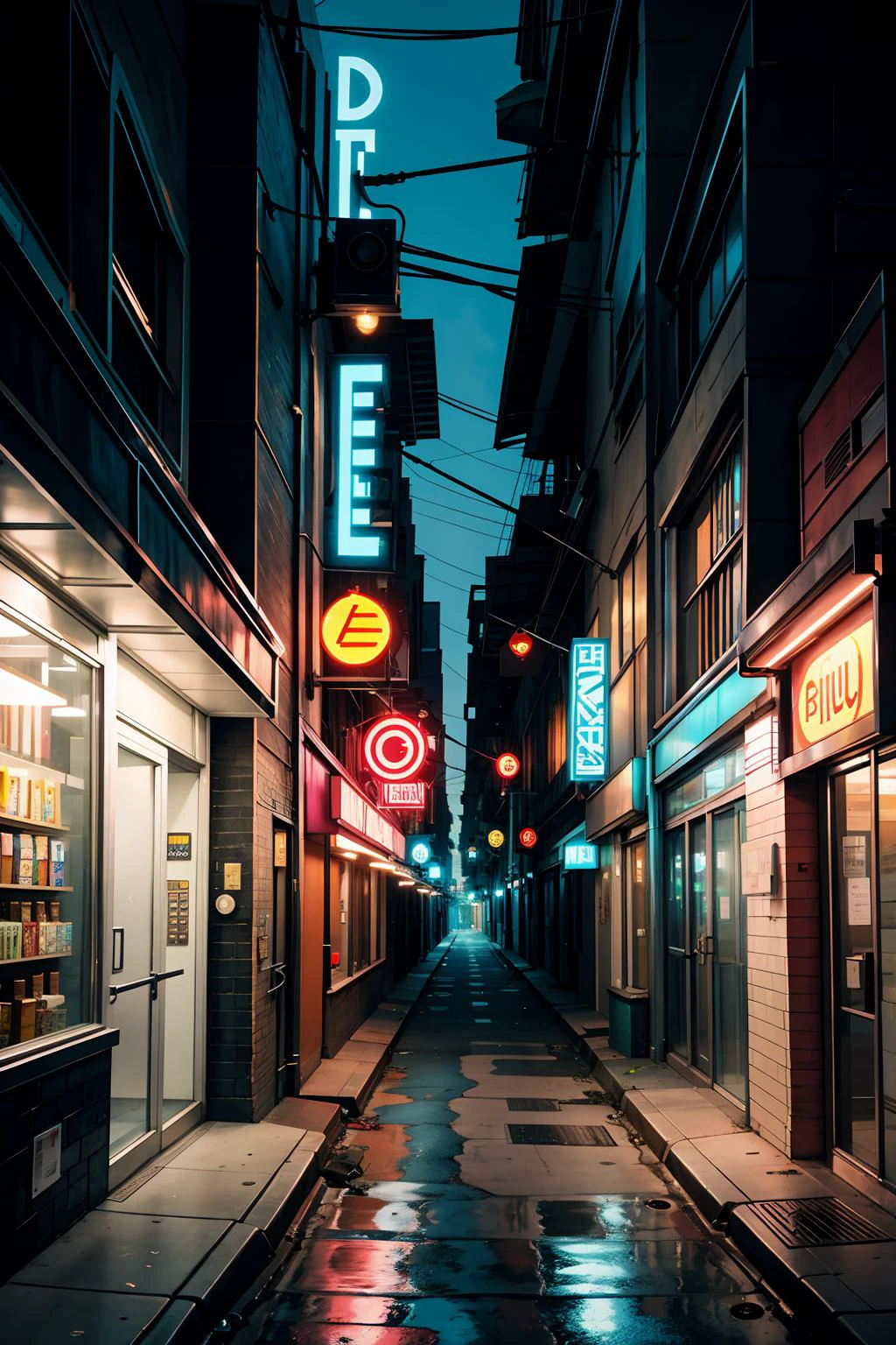 randompunk alleyway at night, art deco architecture <lora:ArtDecoArchitecture:0.65> <lora:randompunk:0.4> <lora:add_detail:0.5> <lora:waterVFX:0.5>